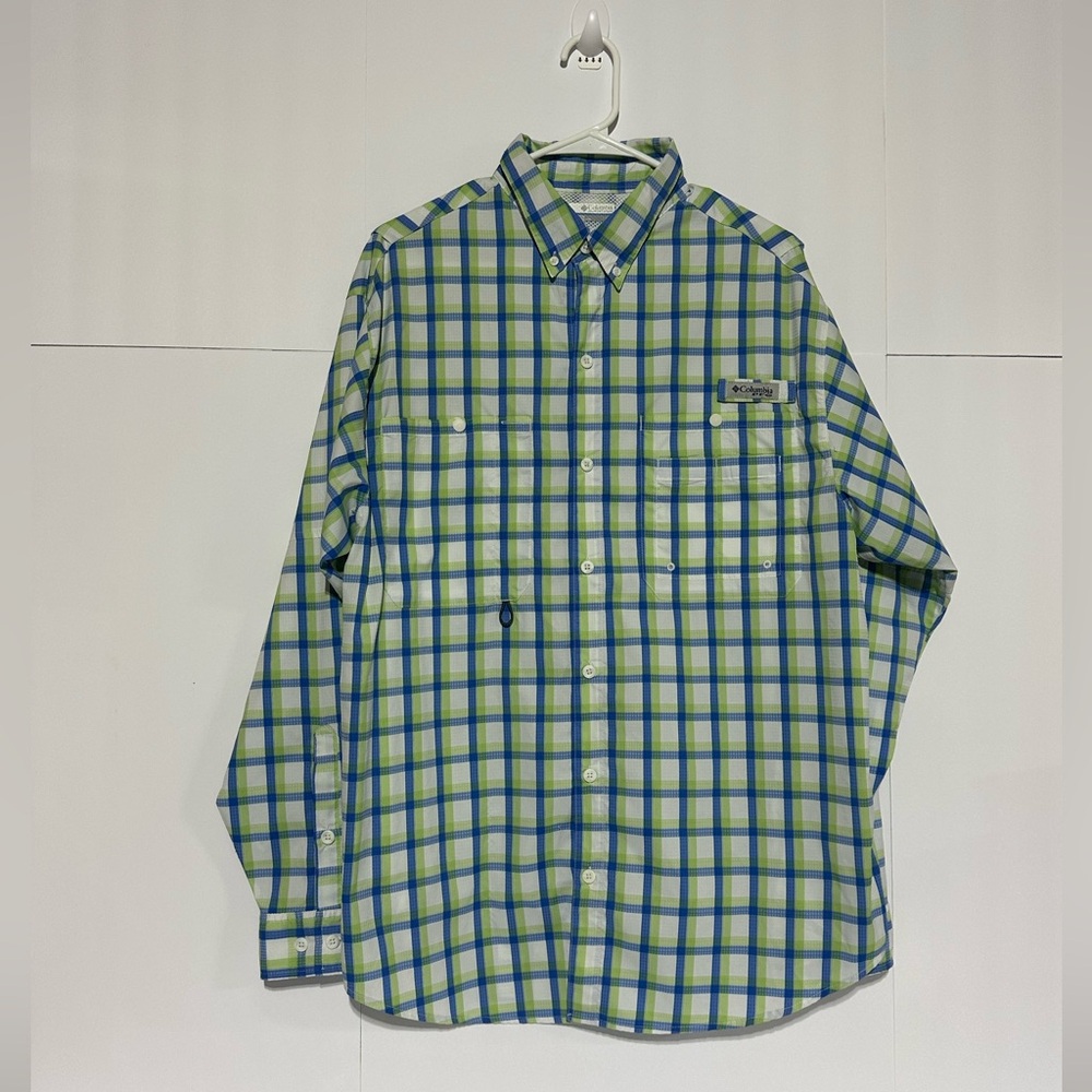 Columbia PFG Plaid Casual Button Down Shirt